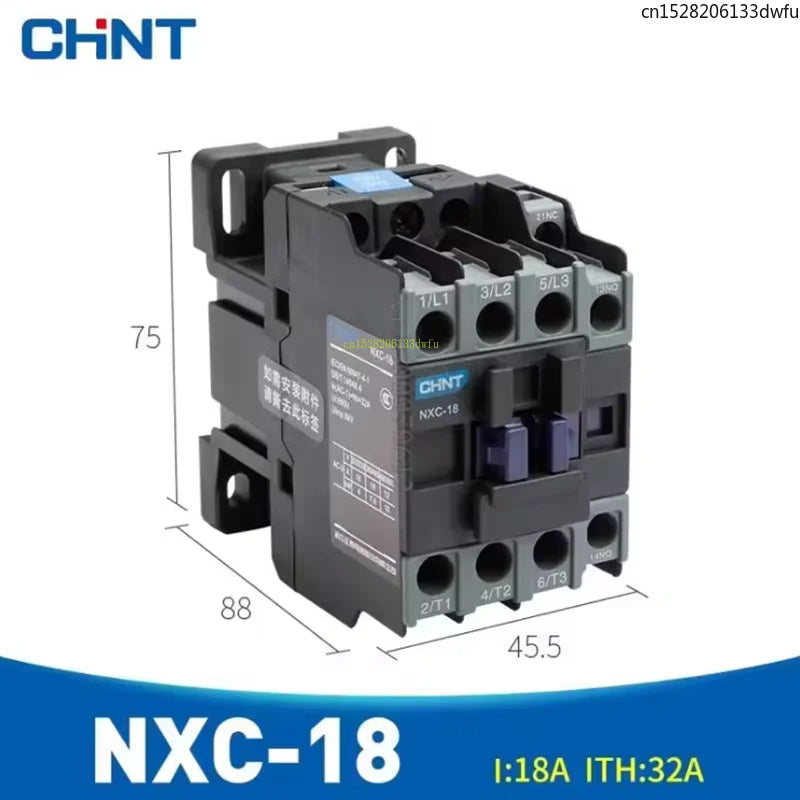 CHINT NXC- 09 12 18 25 32 38 CJX2 LC1D NXC Magnetic AC Contactor AC24V 36V 110V 220V 380V 9A 12A 18A 25A 32A LC1 LC1N