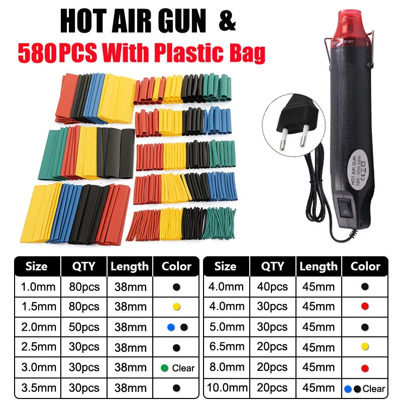 220V DIY Heat Gun Electric Power Tool Hot Air Gun 300W Temperature Gun With Supporting Seat Shrink Plastic DIY Craft Tool
