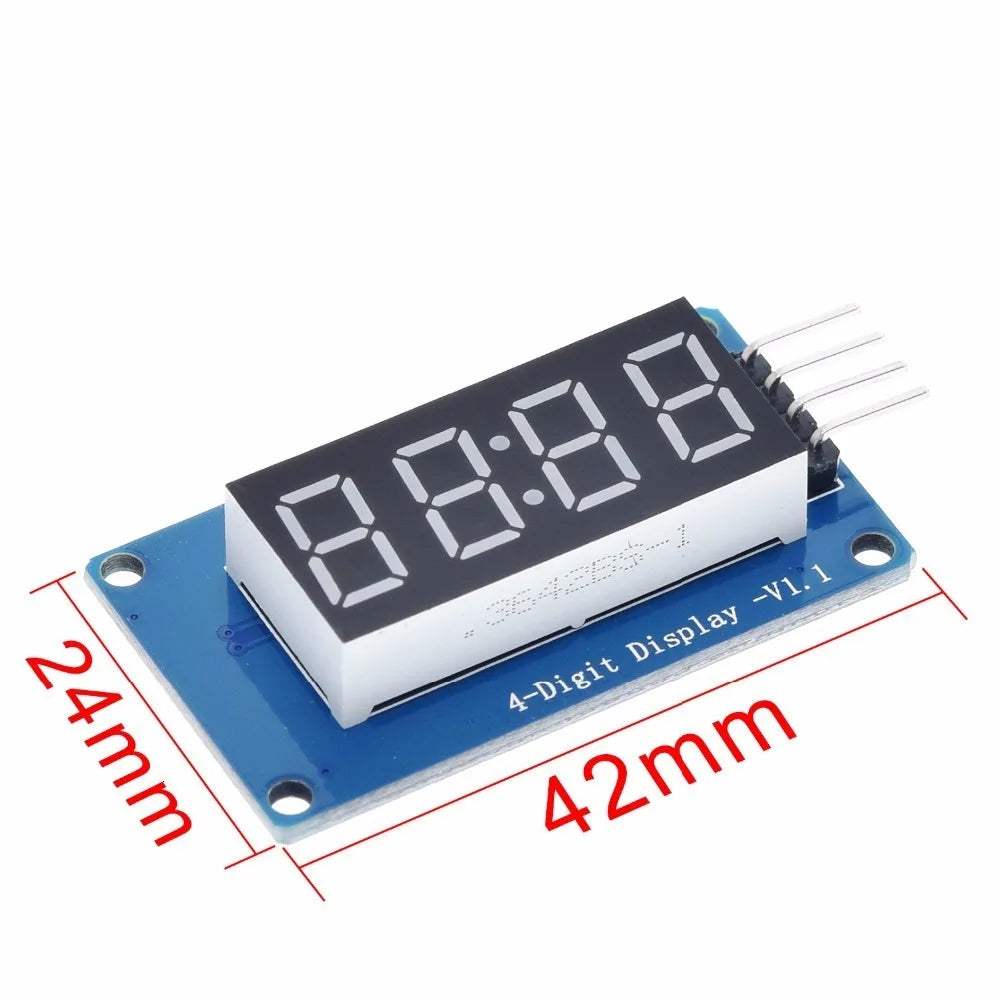 TM1637 LED Display Module For Arduino 7 Segment 4 Bits 0.36Inch Clock RED Anode Digital Tube Four Serial Driver Board Pack