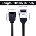 0.2m 4K 8K HDMI Compatible Female to Female Keystone Wall Plug-in Card Buckle Direct insertion Panel Connection Cable