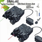 2026 NEW DBAL-A2 Red Green Laser & White LED Flashlight Aiming Indicator Fit 20mm Rail For Outdoor Sport Toy Accessory