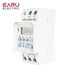 AC 220V 230V 110V DC 12V 24V 48V 15A 30A THC15A Din Rail Weekly 7 Days Programmable Digital Time Switch Relay Timer Controller