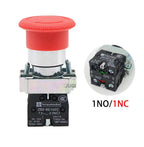 XB2-BS542 Emergency Stop Rotary Push Button Switch 1NC 2NC 1NO/1NC 2 Position Locking 22mm Mushroom Head Button