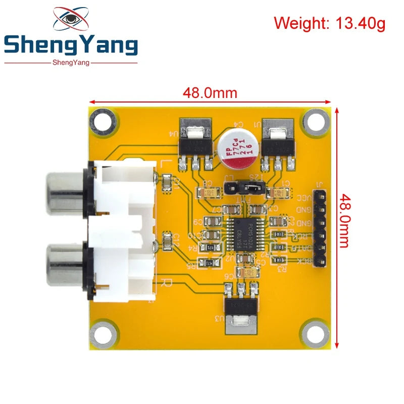 1/3PCS PCM5102 PCM5102A DAC Decoder Board I2S Input 32Bit 384K for Red Core Player Supports I2S Format/Left Justified