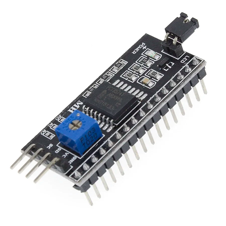 1PCS,1602 I2C LCD Module Blue / Yellow Green Screen 16x2 Character LCD Display 5V PCF8574 PCF8574T IIC Adapter Llate for Arduino