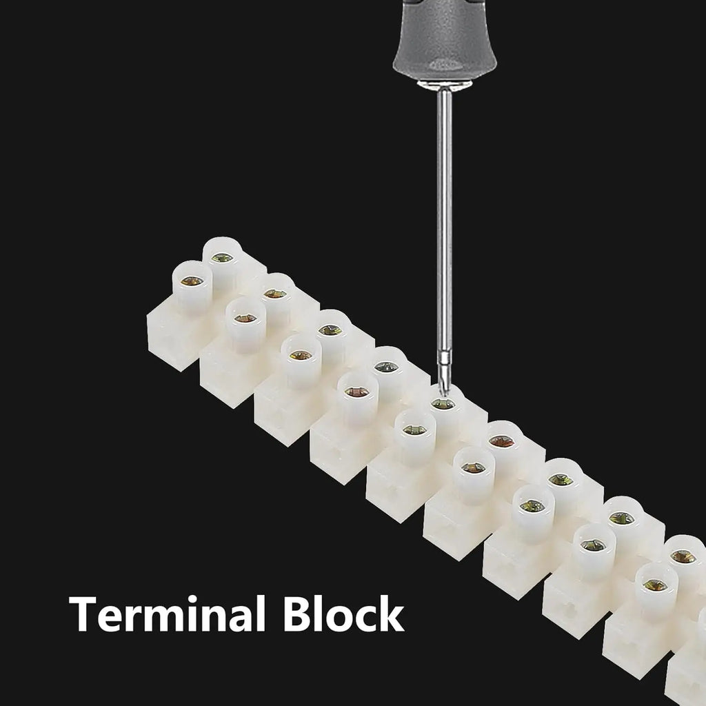 10/20 Pack Terminal Block, 12-Position Dual Row Terminal Strip Screw Terminal Electric Barrier Block for Small Home Projects