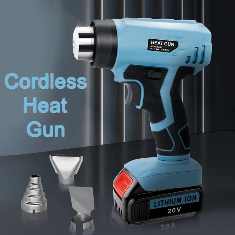 Portable Heat Gun Cordless Electric Heat Gun with 4 Nozzle For Makita/Dewal/Milwaukee/Bosch/Black Decke 18V 20V Li-ion Battery