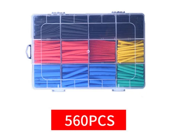 127-800pcs Heat Shrink Tube Thermoresistant Heat-shrink Tubing Wrapping Kit Electrical Connection Wire Cable Insulation Sleeving