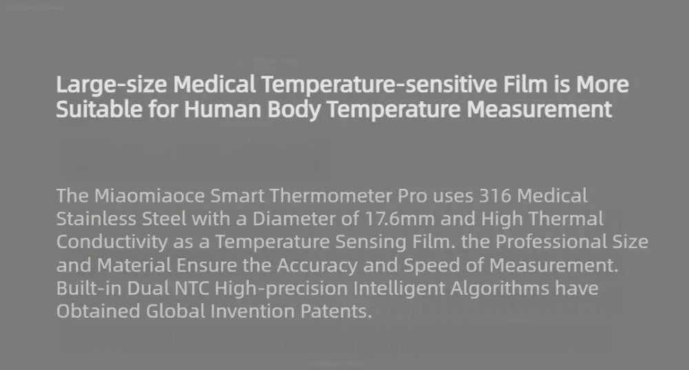 Miaomiaoce Digital Baby Smart Thermometer Clinical Thermometer High-precision Constant Monitor High Temperature Alarm