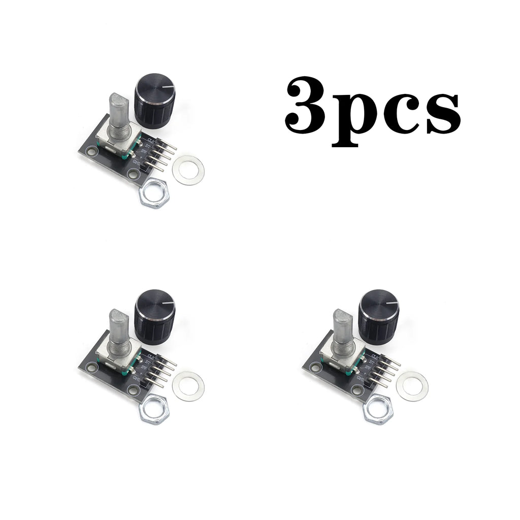 KY-040 360 Degrees EC11 Rotary Encoder Module Brick Sensor Switch Development Board for Arduino With Pins Knob Cap DIY 5V