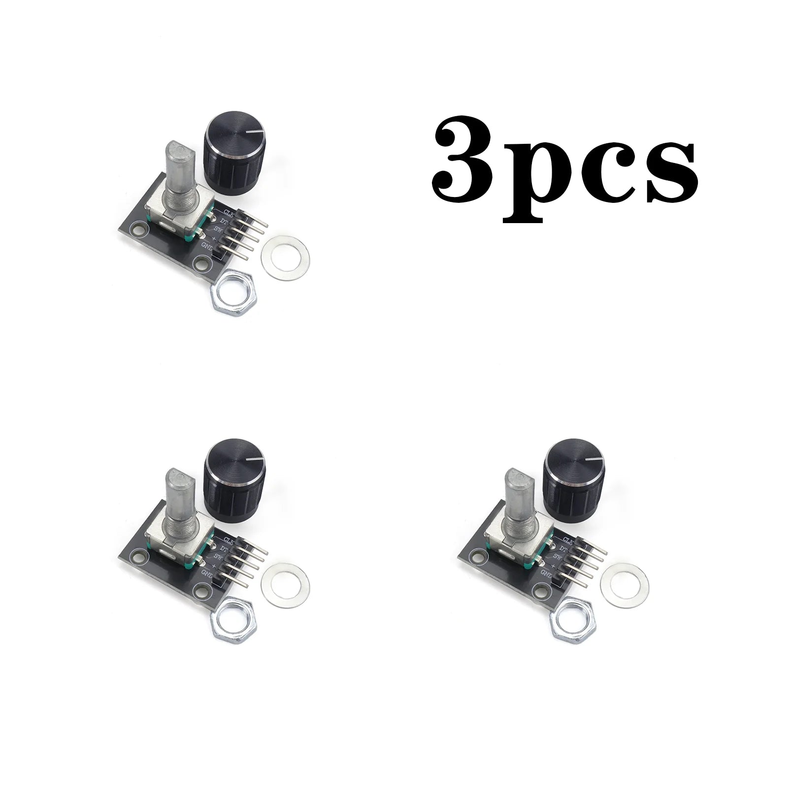 KY-040 360 Degrees EC11 Rotary Encoder Module Brick Sensor Switch Development Board for Arduino With Pins Knob Cap DIY 5V