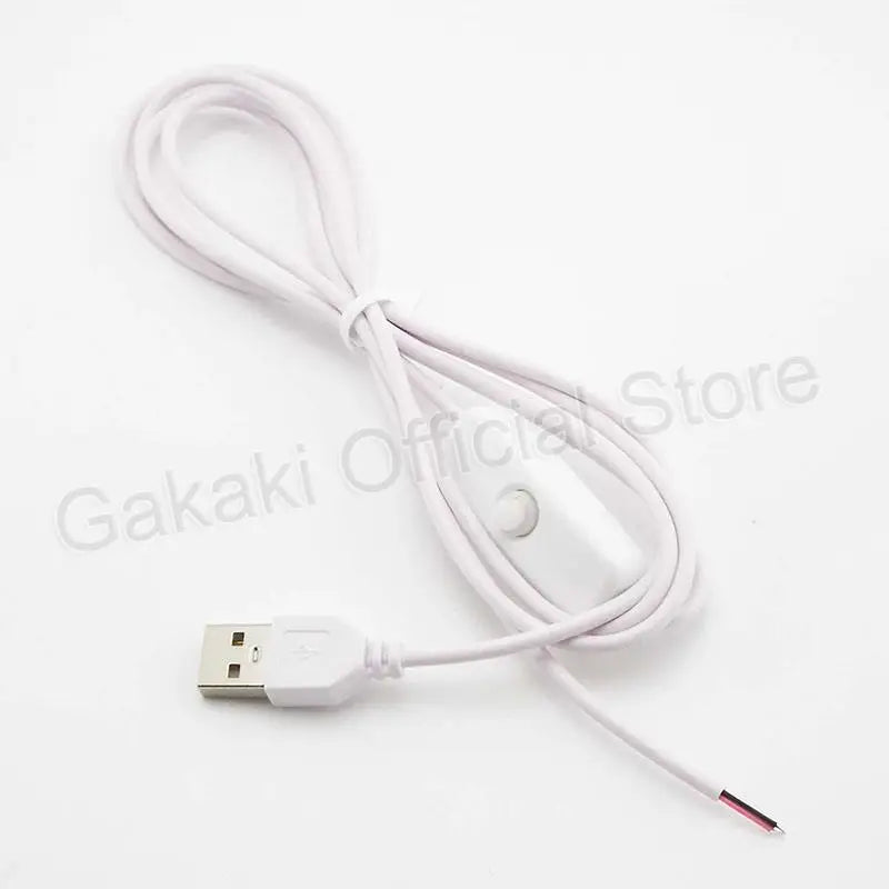 LED Strip USB Connector Cable Extension 2 Pin Power Supply Wire On/Off Switch Electrical 5V Wire For LED Lighting