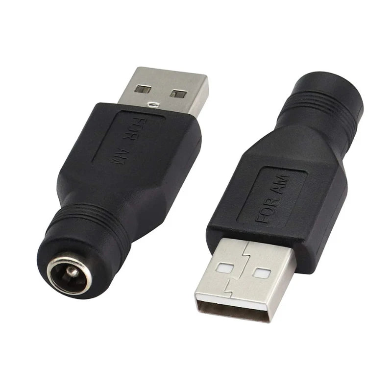 AC TO DC Adapter Plug DC Female to USB Male Female DC 5.5 * 2.1MM Power Converter 12V Plug Charging Adapter Converter USB Plug