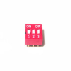 10PCS Slide Type Switch Module 1 2 3 4 5 6 7 8 9 10 12 Bit 2.54mm Position Way DIP Red Pitch Toggle Switch Red Snap Switch