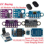 10Pcs/1pc VL53L0X V2 Time-of-Flight (ToF) Laser Ranging Sensor Breakout 940nm GY-VL53L0XV2 Laser Distance Module I2C IIC GY-530