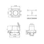 1Box 6x6mm 12x12mm Tactile Tact Push Button Mini Micro Switch Kit PCB Momentary Self-reset Switches DIP 2Pin 4Pin ON/OFF