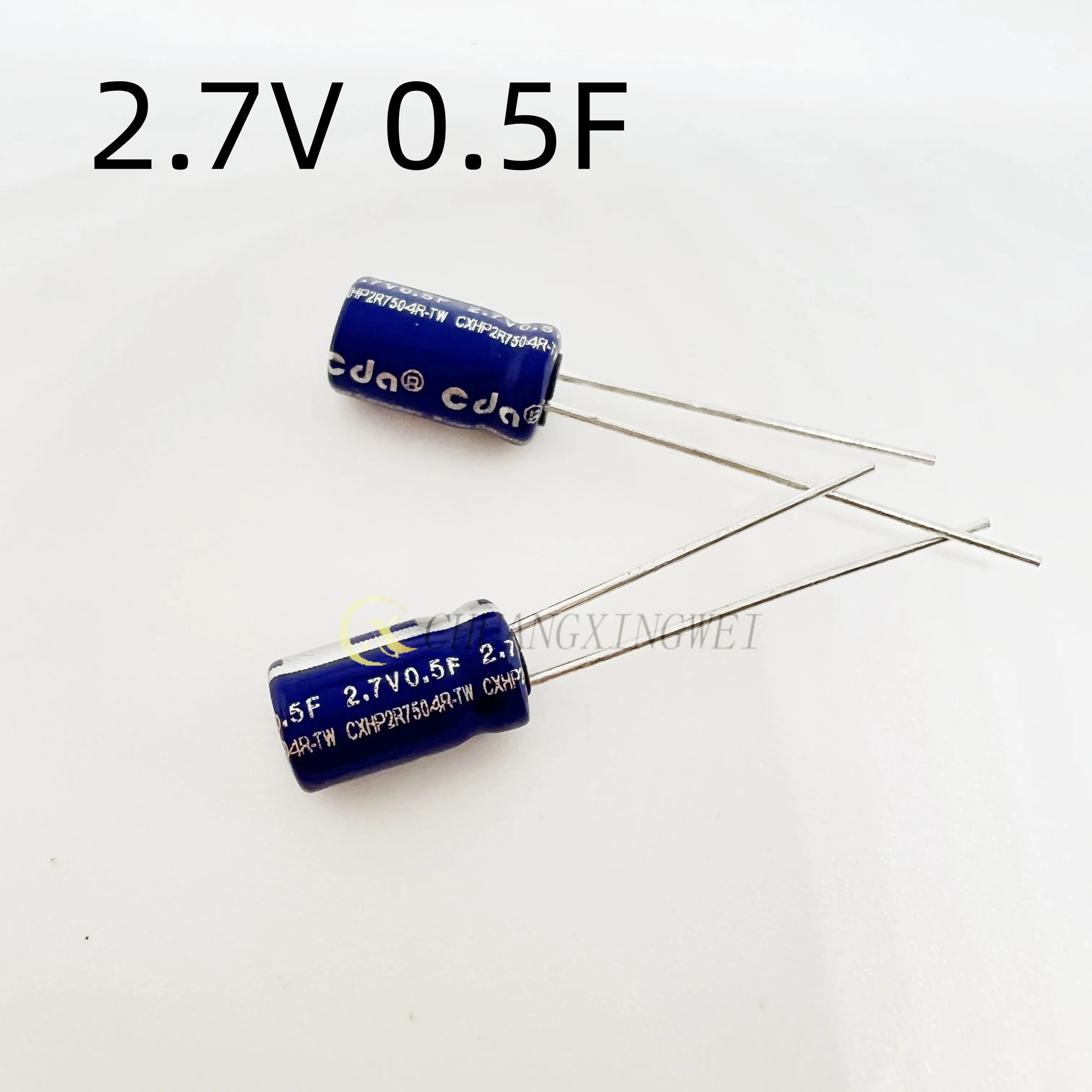 1PCS  capacitance 2.7V 0.5F/1F/2F/3.3F/4.7F/5F/6F/7F/8F/10F/15F/25F/30F R type double layer capacitor