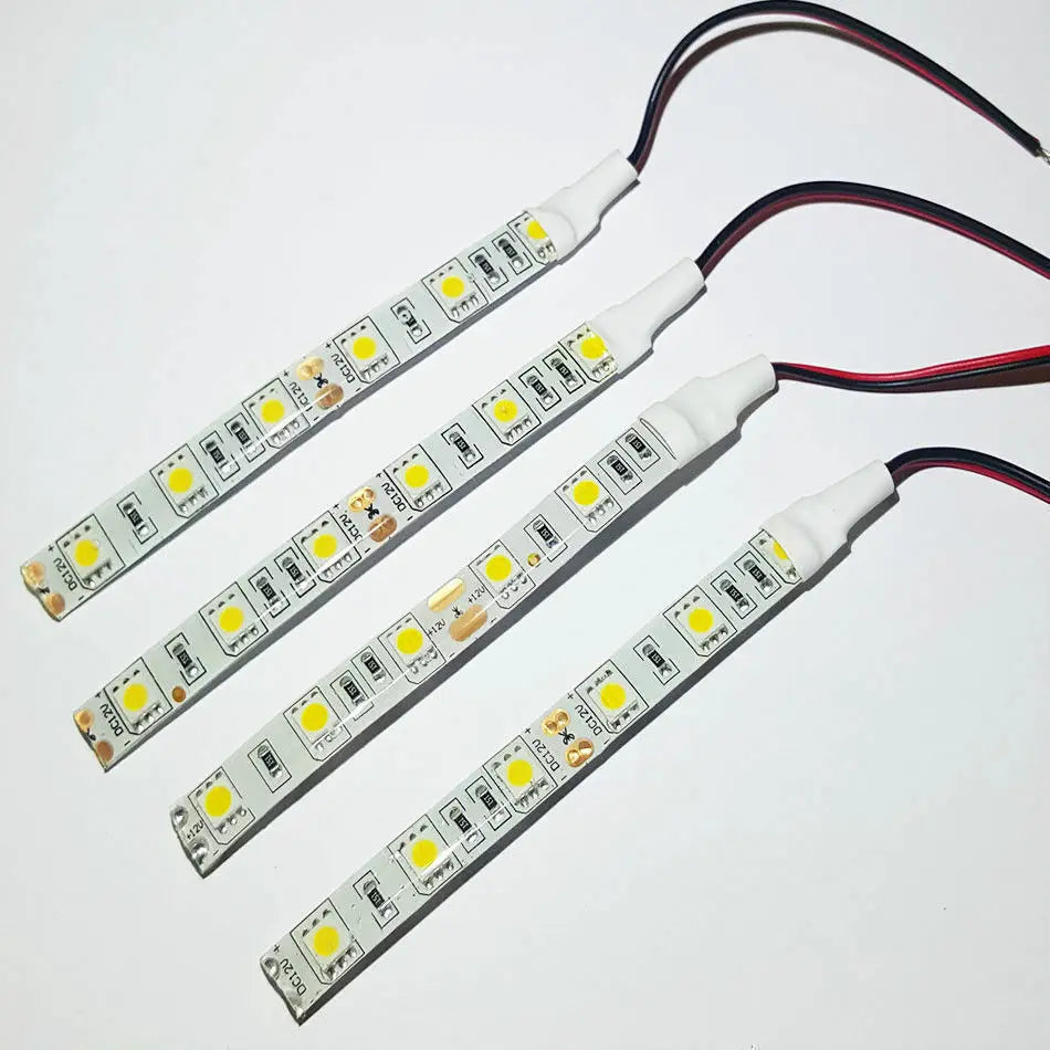 10pcs 12V 24V 10cm 20cm 30cm 50cm 1m 5m LED Flexible Strip Soft Strip Tape Waterproof IP65 IP30 Yellow Red Green Blue Pink 4000k