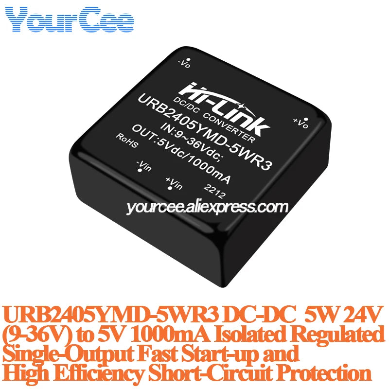 5W 6W 10W DC-DC Isolated Converter Power Supply Module 24V 12V to 15V/5V/12V 24v to 5V/12V VRB1224YMD VRB2424YMD VRA2424YMD