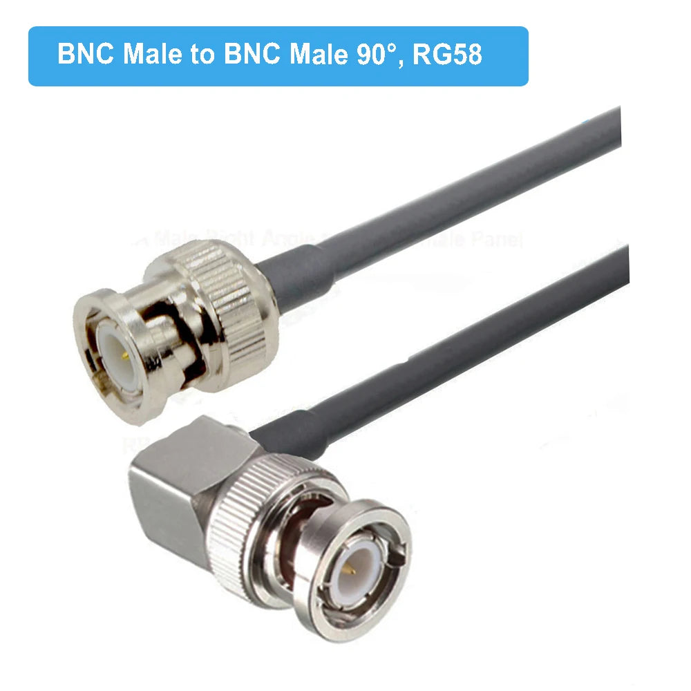BNC Male to BNC Female Jack RF Adapter Pigtail RG58 Cable 50 Ohm RF Coaxial CCTV Camera Extension Cord RF Coax Jumper