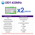 DX-LR32 SX1262 LoRa UART Module AT Command 5KM Range 432-533/850-949MHz No Programming Needed CE FCC Arduino