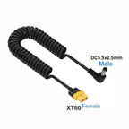 XT60 Female Male Bullet Connector To Male DC DC5525 Power Cable 5.5x2.5mm Adaptor For TS101 PINE64 Electronic Soldering Iron