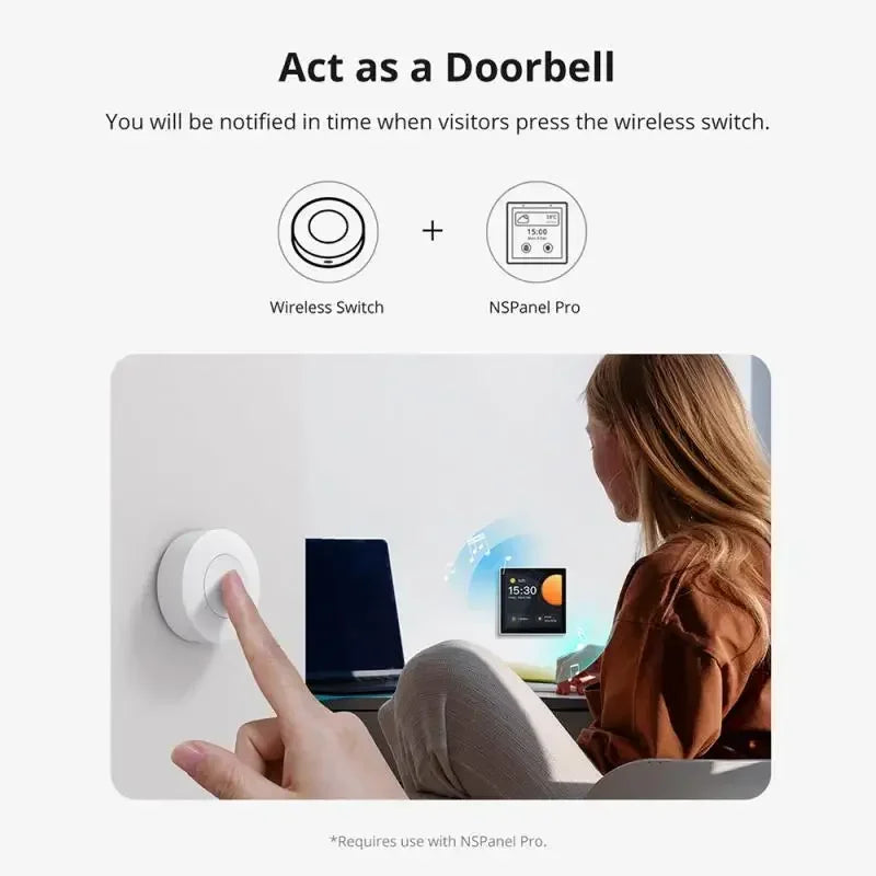 SONOFF SNZB-01P Zigbee Wireless Switch Button Smart Scene Switch Smart Home Voice Control For EWeLink APP Alexa Home Assistant