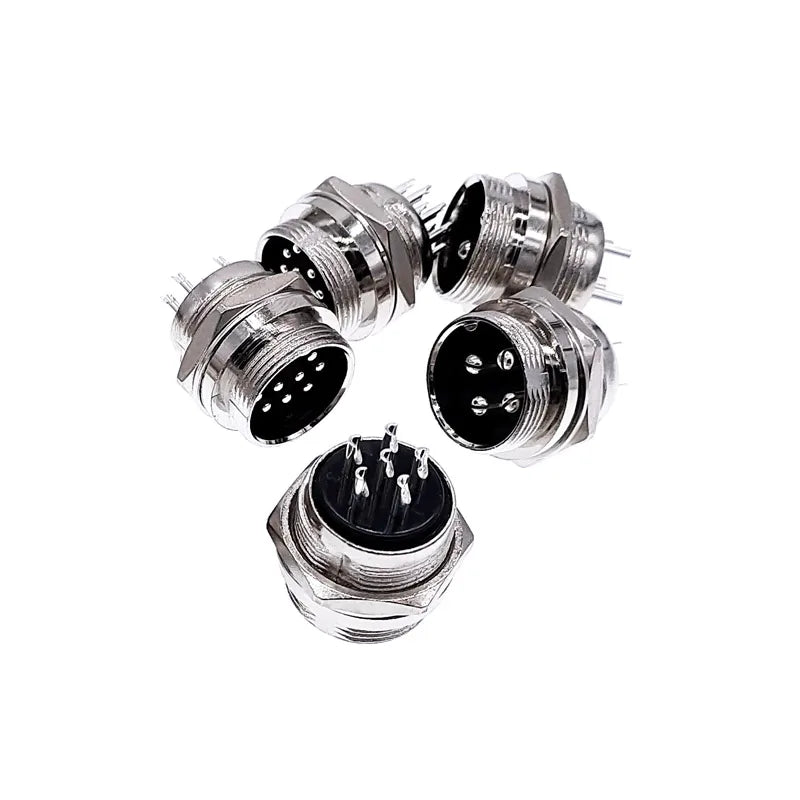 GX20 Metal Aviation Connector 2 3 4 5 6 7 8 9 10 12 14 15 Pin Male Female Plug Socket Panel Mount Flange Circular Cable Joint
