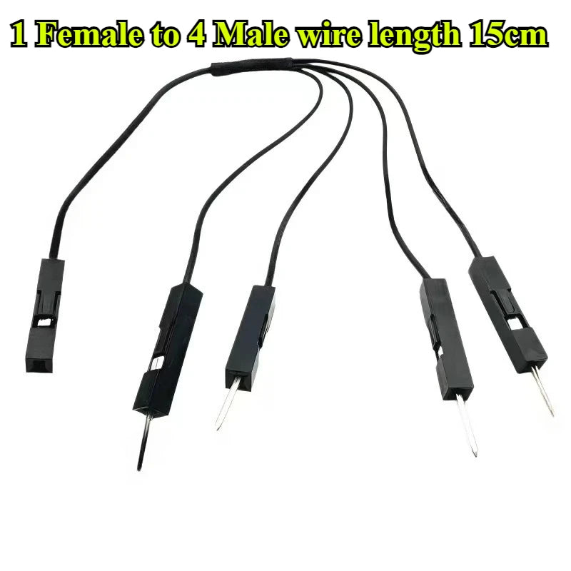 Dupont Terminal Wire 2.54mm 1 Male/Female to 2/3/4/5 Female/Male Jumper Splitter 2P/3P/4P/5P Pins Jumper Splitter Adapter Cable