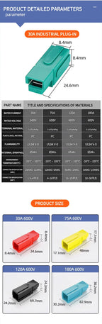 10/20Pcs 30A/75A/120A/180A 600V Power Connector Terminals For Powerpole Battery Connector Modular Power Connector