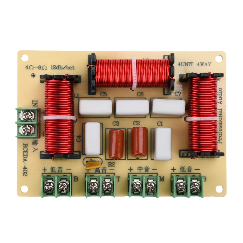 1PCS/2PCS 4 Way Speaker Bass Frequency Divider Home Theater Hifi Stereo Circuit Stereo Audio Crossover Filters