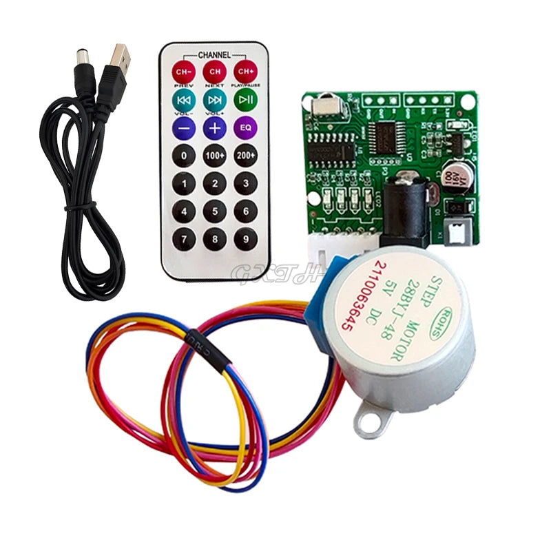 5V 4-Phase 28BYJ48 DC Gear Step Stepper Motor ULN2003 Driver Board ULN2003 PIC MCU DIY Remote Control
