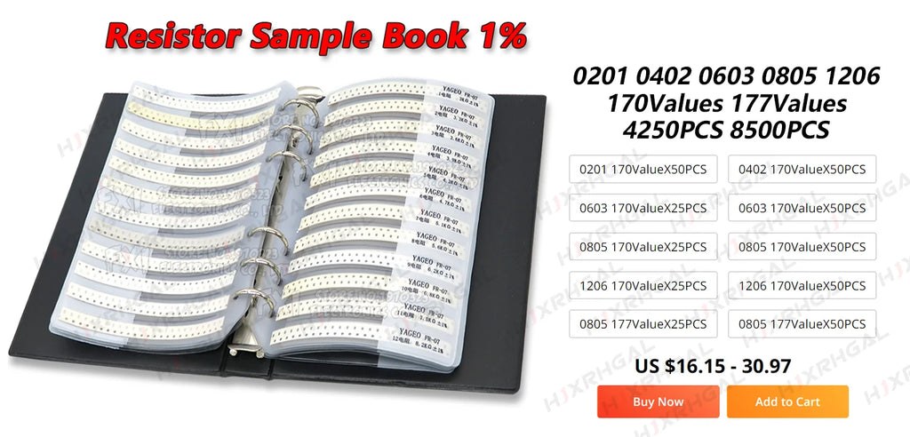 100Pcs 0402 SMD 1/4W 0R ~ 10M chip resistor  0 10R 100R 220R 330R 470R 1K 4.7K 10K 47K 100K 0 10 100 330 470 ohm 5%
