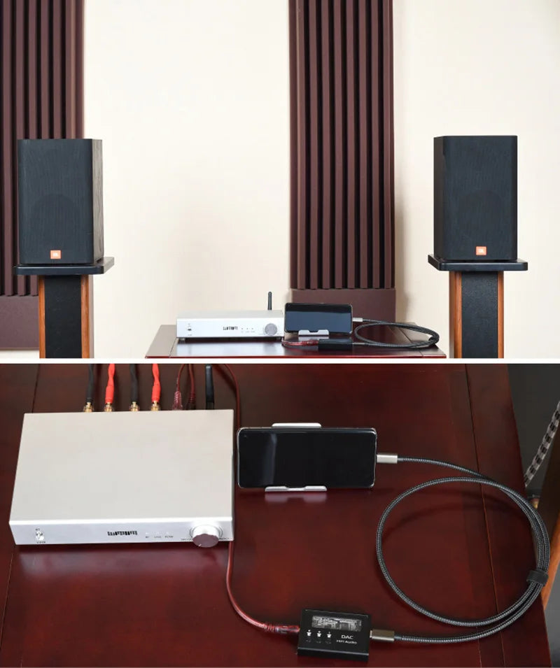 Headphone Decoding Amplifier ES9018K2M DAC DSD128 PCM32BIT 384KHz Lossless Decoding Headphone Amplifier MAX97220 Chip