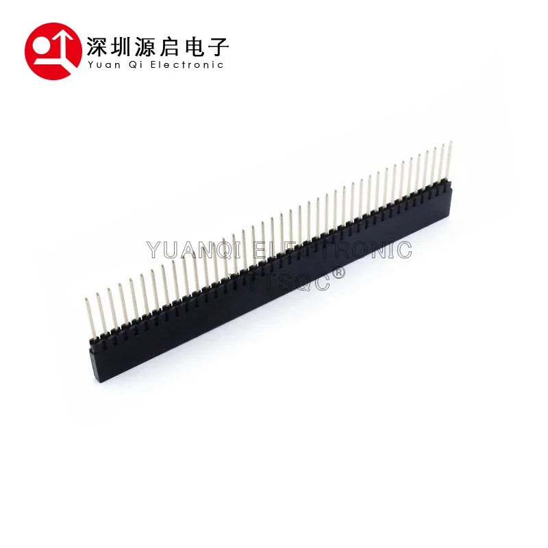 5PCS 1x40 PIN Single Row Straight FEMALE PIN HEADER 2.54MM PITCH Pin Long 12MM Strip Connector Socket 1*40 40 PIN 40P PC104