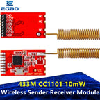 1~10PCS 433M CC1101 10mW Wireless Sender Receiver Module NRF905/SX1212/SI4432 EGBO