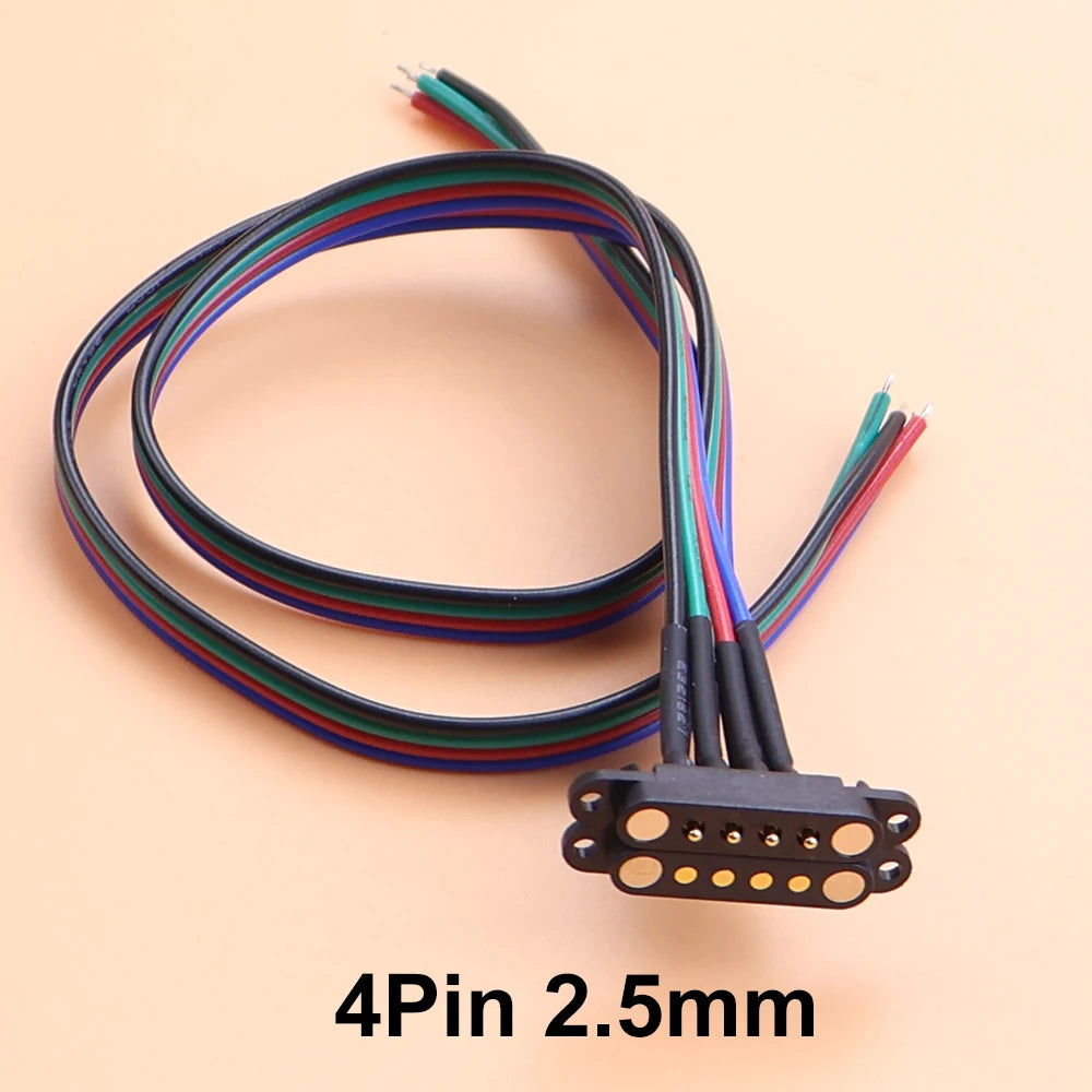 JCD Spring Loaded Male Female 2.5/2.54 MM Pitch 2P 3 4 5 6 7 8 Pole Through Holes PCB BTB Connector 2A DC Magnetic Pogo Pin