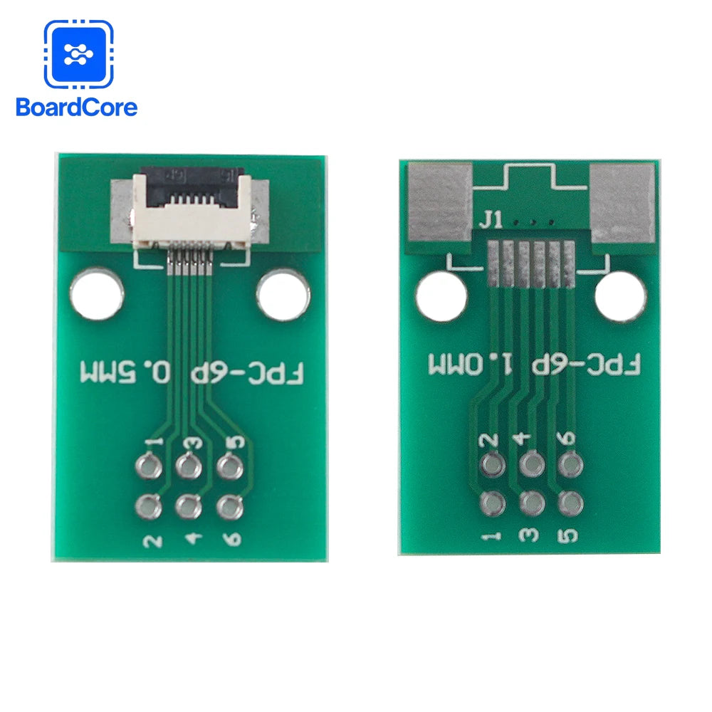 5PCS FPC FFC Connector 0.5mm Pitch Conversion Board SMT To 2.54mm 6P/8P/10P/12P/20P Flexible Cable Adapter Board