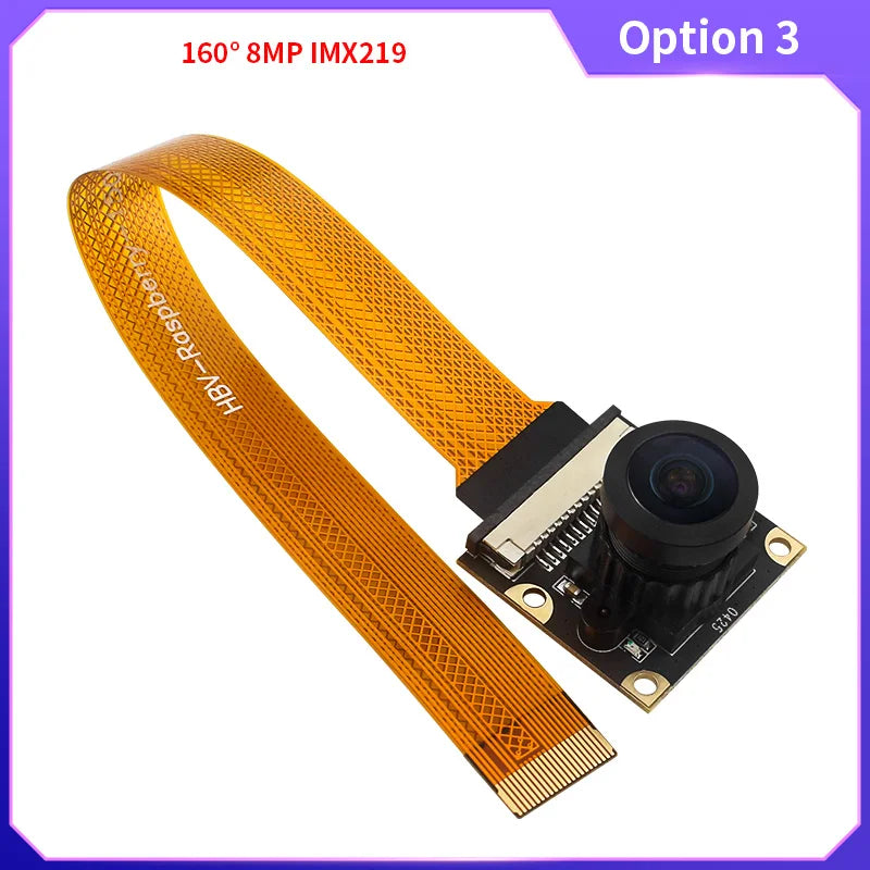 Raspberry Pi 5 8MP Camera 77° 130° 160° 200° Webcam IMX219 Sensor Chip CSI Interface for Raspberry Pi 5 Zero W 2W