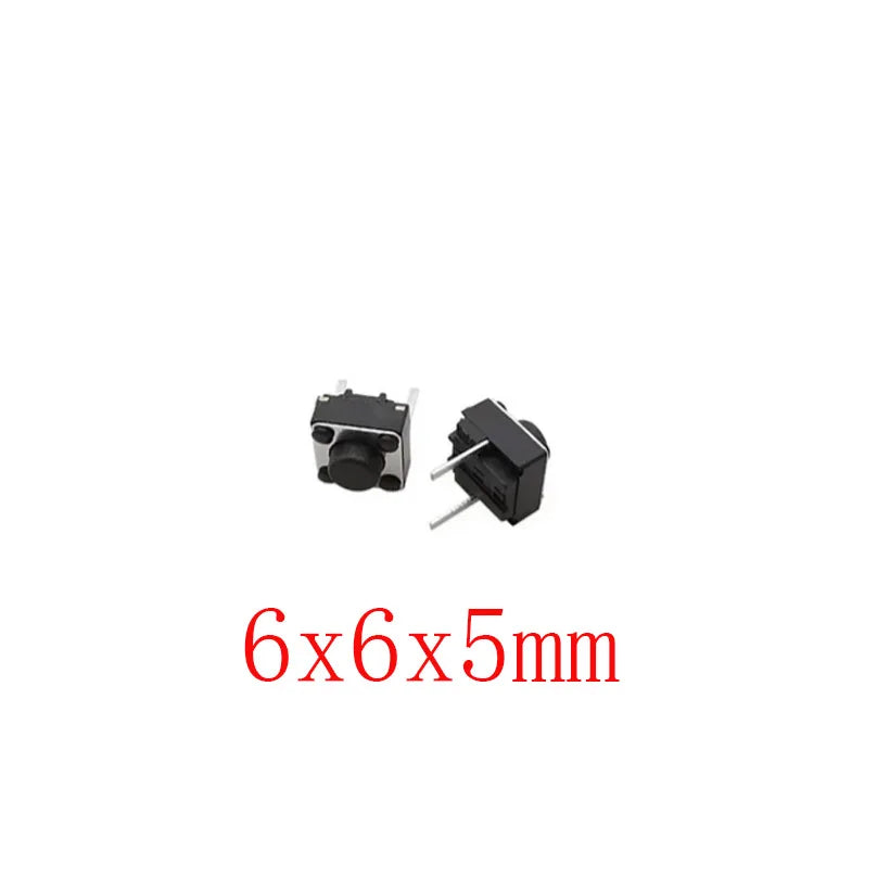 50/100Pcs 6x6mm Tactile Switch 4.3/5/6/7/8/9mm 2 Pin Tact Push Button Micro Touch Push Button DIP Switch