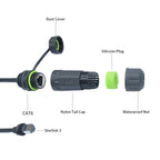 For Starlink Mini Gen3 to RJ45 Ethernet Connector Adpater IP68 Waterproof for SPX Extender GEN3 V3 CAT6 Gigabit Cable Connector