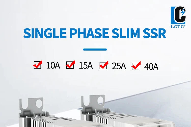 LCTC Solid State Relay DIN Rail Slim SSR 10/15/25/40A 0-10V 0-5V 4-20mA Voltage Regulator Relay With Heat Sink DC-AC DC-DC AC-AC