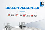 LCTC Solid State Relay DIN Rail Slim SSR 10/15/25/40A 0-10V 0-5V 4-20mA Voltage Regulator Relay With Heat Sink DC-AC DC-DC AC-AC