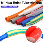5Meters 3:1 Heat Shrink Tube With Glue Colorful 1.6-50mm Dual Wall Adhesive Lined Polyolefin Shrinkin ﻿Wrap Cable Protect Sleeve