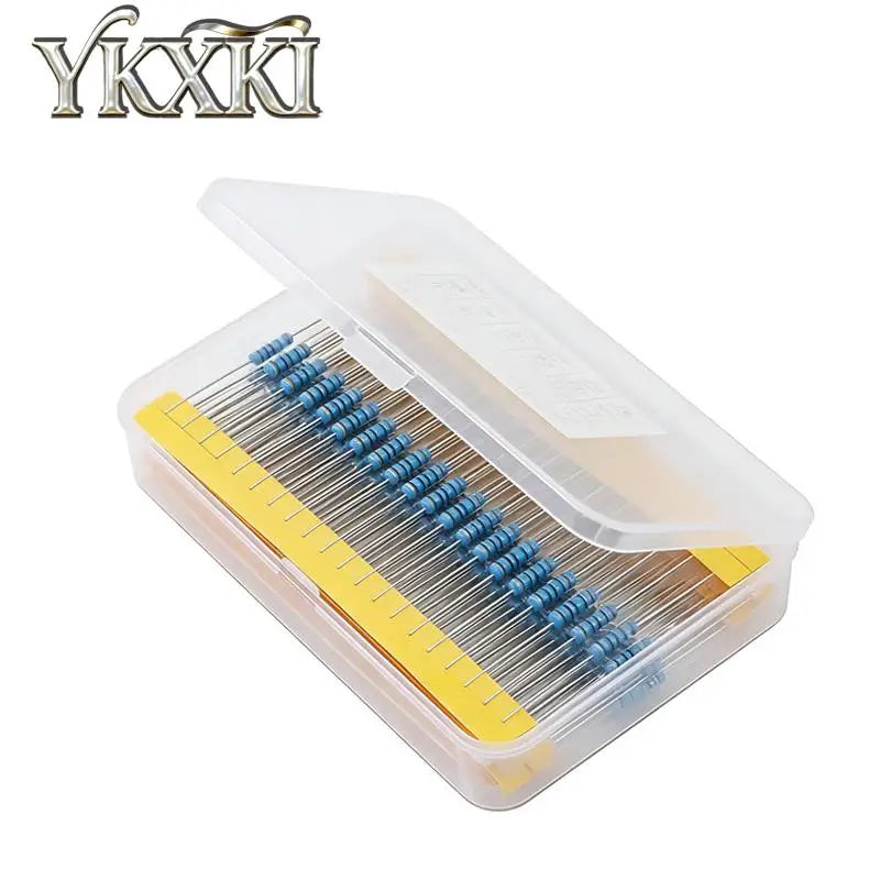 300pcs 600pcs 820pcs 1/4W 1% Metal Film Resistors Kit 10R Ohm ~1M Ohm 30Values 41Values Electronic Components Kit