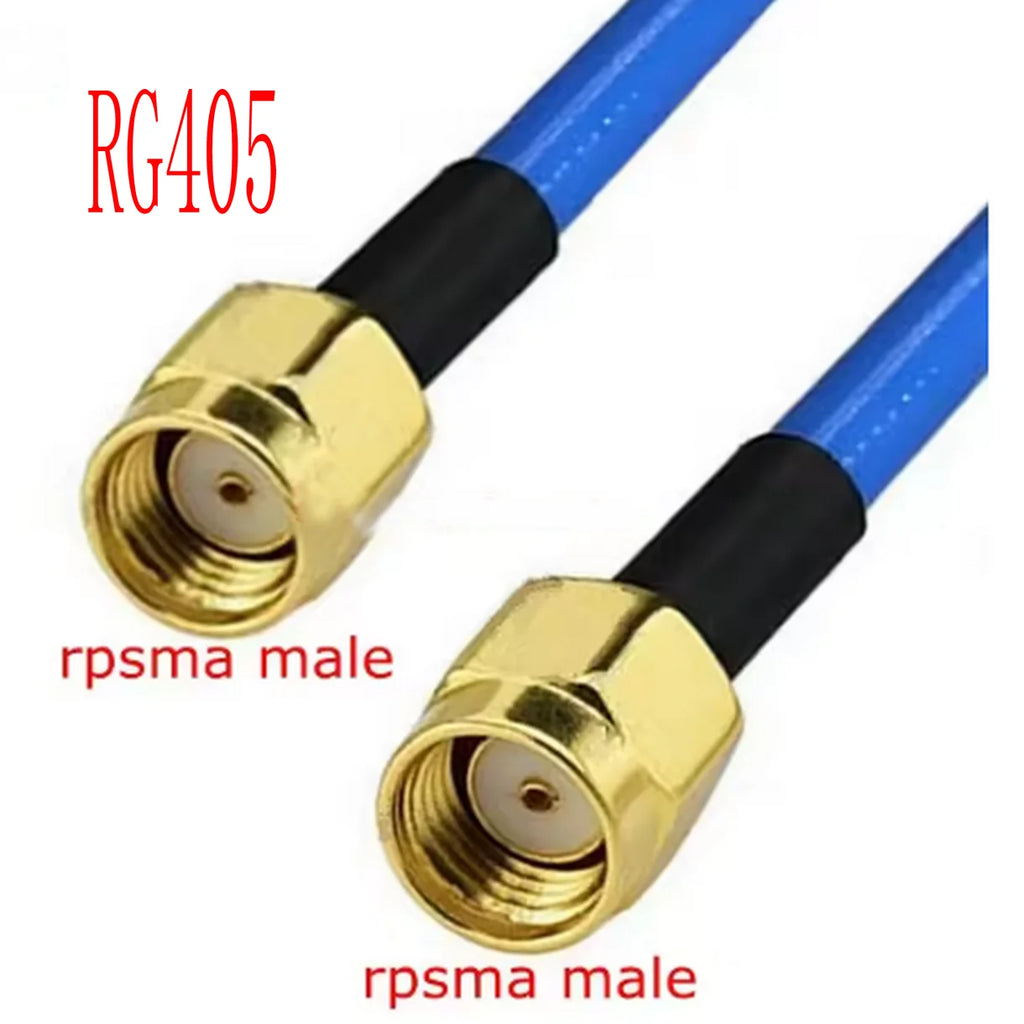 100PCS RG405 SMA Male to SMA Male/ RP SMA Male to RP SMA Male Semi-Rigid RG405 RF 50Ω Coaxial Cable