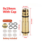 Tactical 9mm Red Dot Laser Training Bore Sight 9x19mm/380ACP/40S&W/223Rem Laser Training Bullet Dry Fire Laser Trainer Cartridge