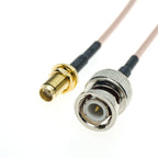 RG316 Cable BNC Male to SMA Female Bulkhead Crimp RF Connector Jumper Coax Pigtail
