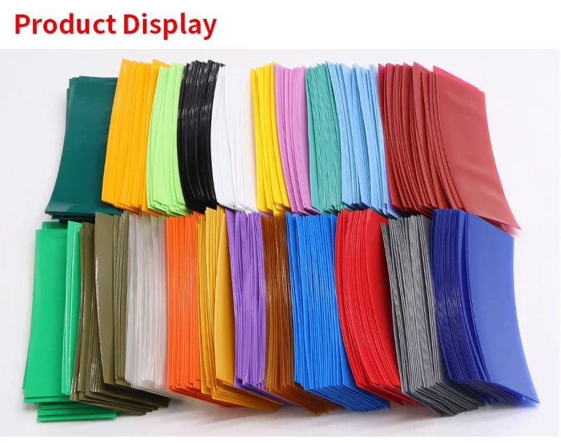 20/100/500pcs 18650 PVC Heat Shrink Wrap Pre-cut Insulated Wrapping Sleeving Shrinkable Heat-shrink Tubing Battery Film Case