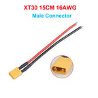 XT30 Connector Adapter Male/Female Plug 15CM 16AWG Silicone Wire Cable for RC FPV Quadcopter Racing Drone Parts